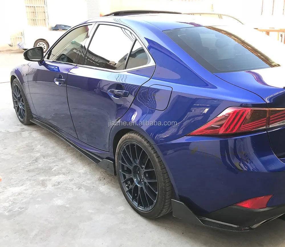Lexus IS300/IS350/IS F Sport Carbon Fiber Side Skirts 2013 - 2019 - Black - Rear bumper - FRP Unpainted product image 2