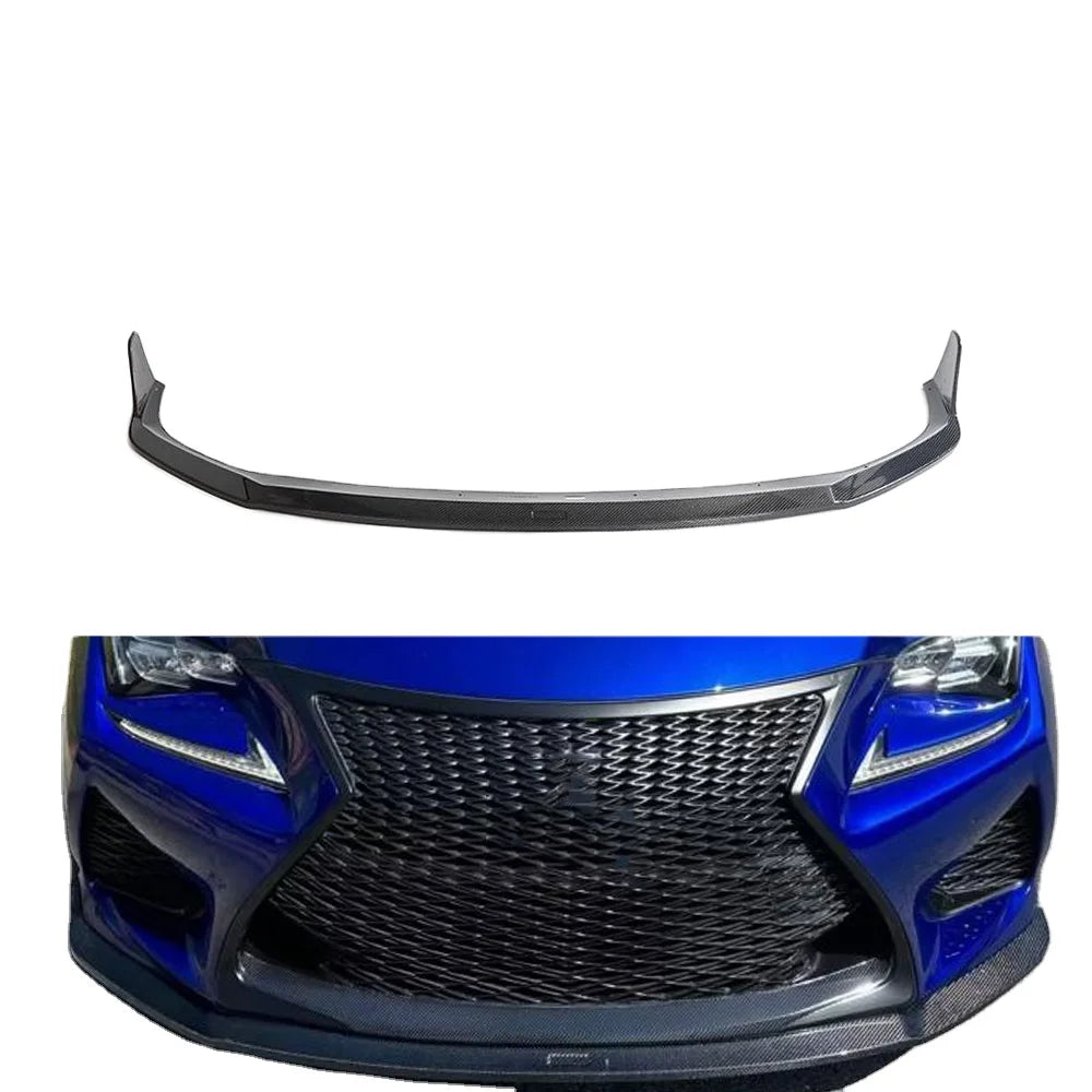 Lexus RC 2015 - 2018 Carbon Fiber Front Lip Splitter - Black - Rear Bumper - Carbon Fiber product image 1