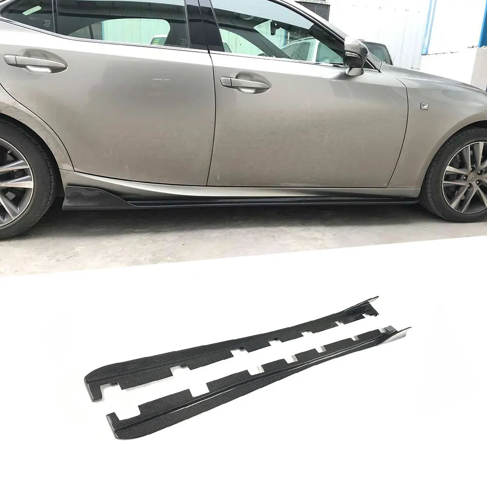 Lexus IS300/IS350/IS F Sport Carbon Fiber Side Skirts 2013 - 2019 - Black - Rear bumper - Carbon Fiber product image 1