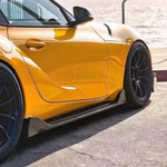 Load image into Gallery viewer, Toyota Supra GR A90/A91 MK5 Carbon Fiber Side Skirt Splitters Kit - FRP Matte Black product image 1