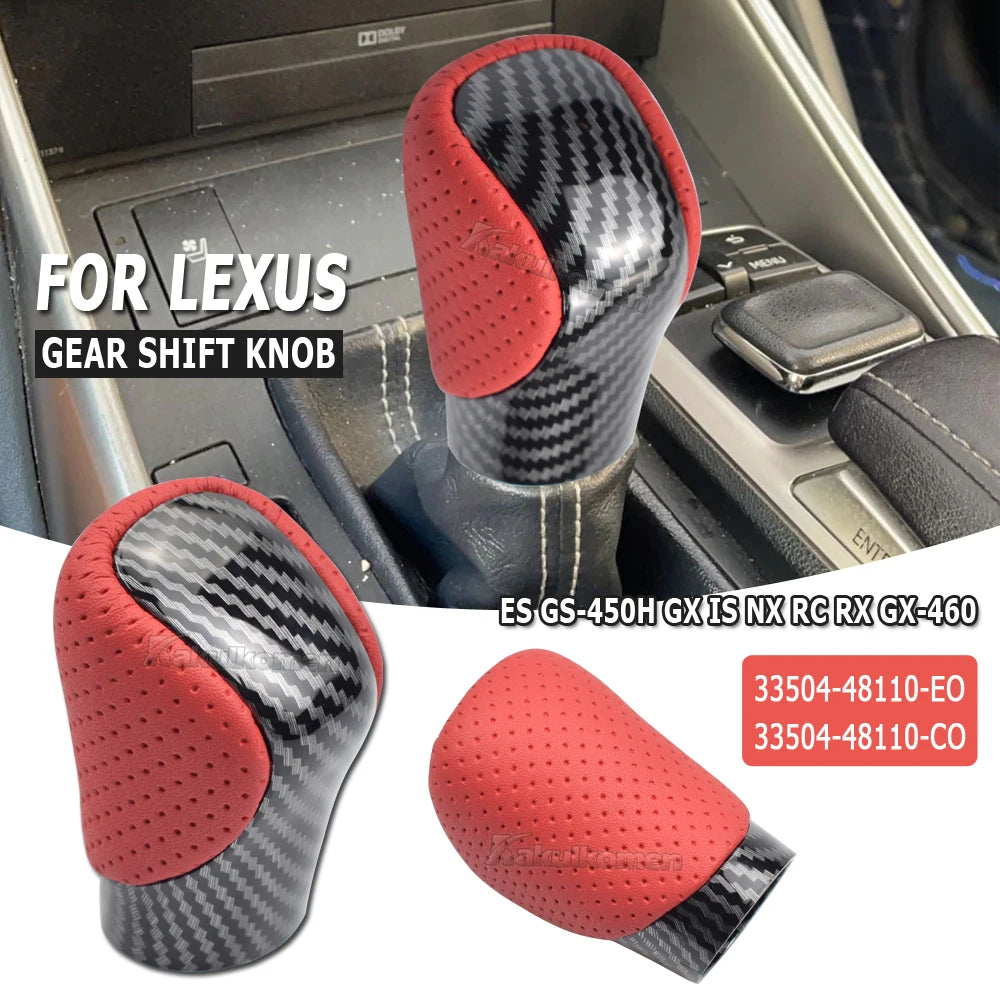 Carbon Fiber Leather Shift Knob For Lexus