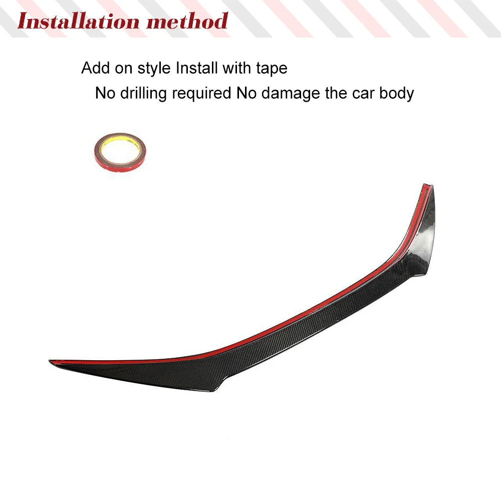 Horned Carbon Fiber Rear Trunk Spoiler for Lexus RC F 2015–2019